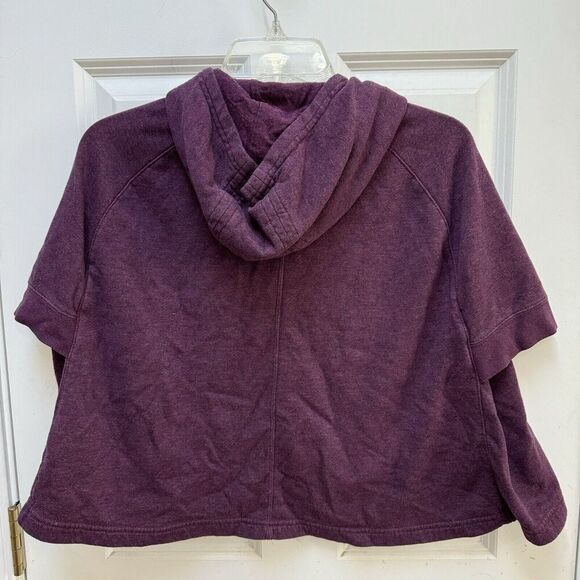 Nike Big Girl's Pullover Half Zip Fleece Poncho Bordeaux Red Purple Sz M Hoodie - Picture 3 of 9